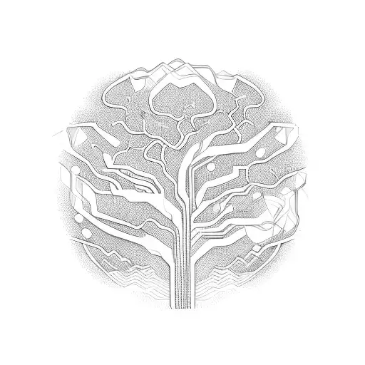 Electronic Circuitry Turning Into Tree Vines