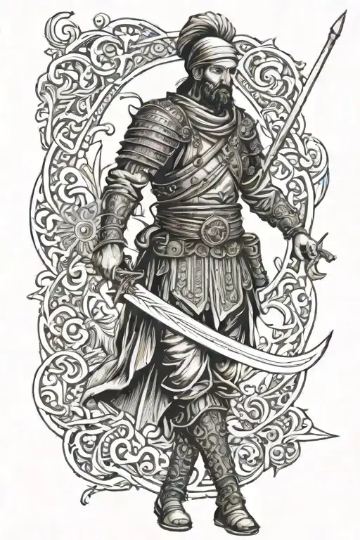 Ottoman Warrior With Sword