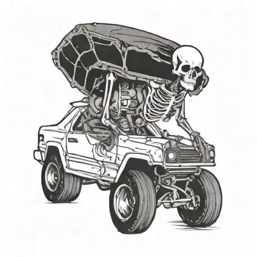 Skele Ton Repairing A Car