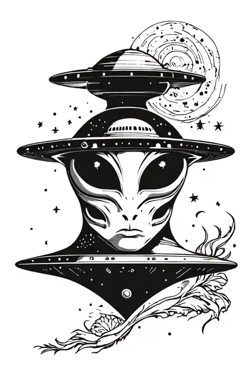 Ufo And Alien Head Made