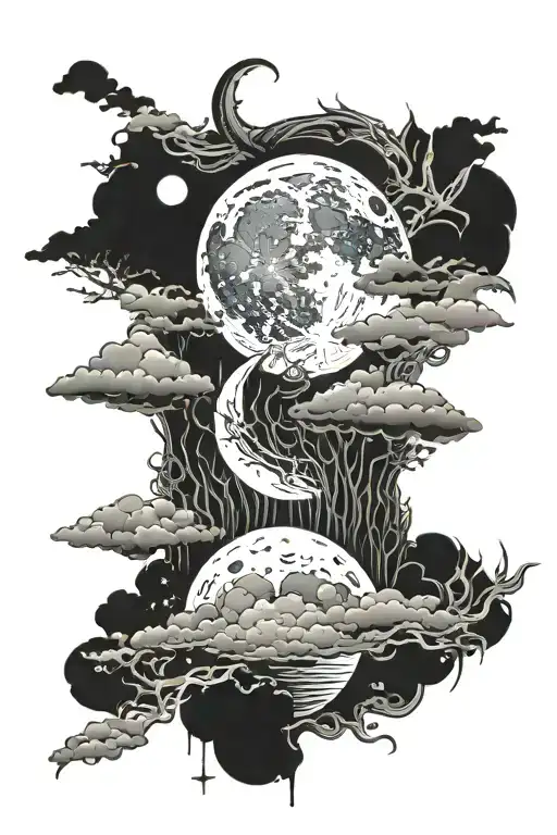 Drak Sky And Big Moon