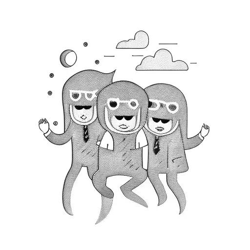 Dad And Two Children