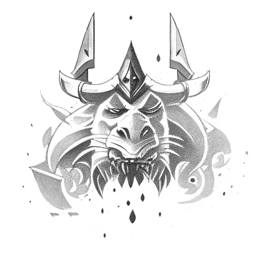 Warrior Facing Away With A Scimitar