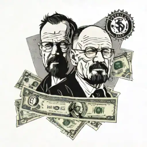 Breaking Bad Inspired Money Tattoo With Pretty Girls