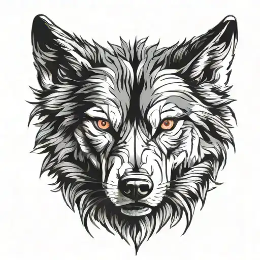 Angry Wolf Face