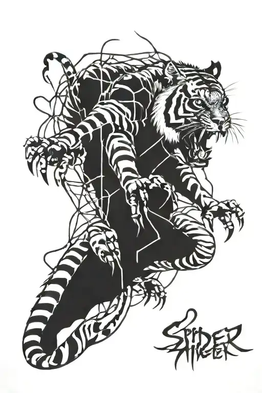 Spider Catch A Tiger