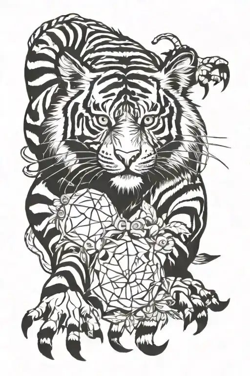 Spider Catch A Tiger