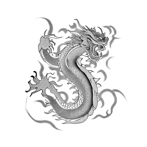 Asian Dragon Tattoo Circling Right Arm