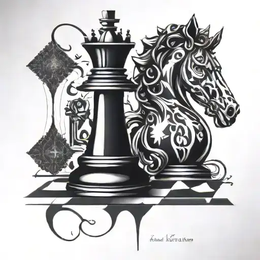A Chess Piece Morphing Into A Philosophical Symbol