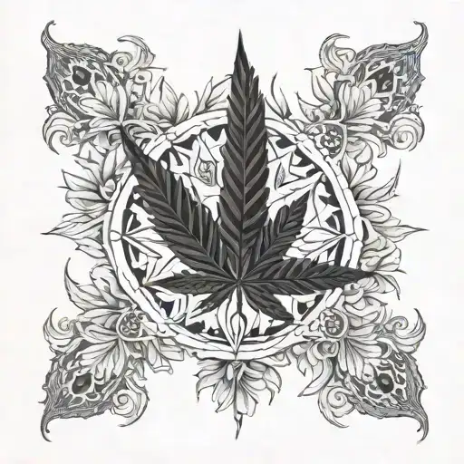 Cannabis Mandala Gothic American Gangster