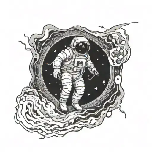 Astronaut Drowning In A Black Hole