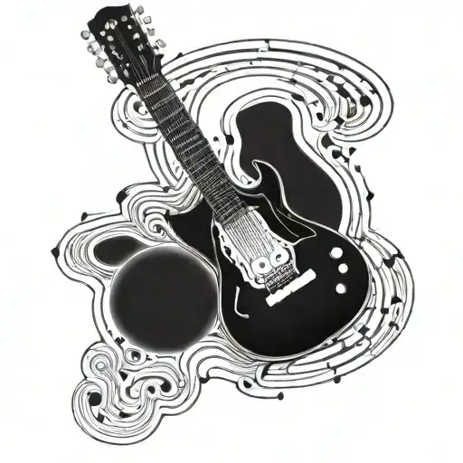 A Cosmic Guitar Merging With A Black Hole