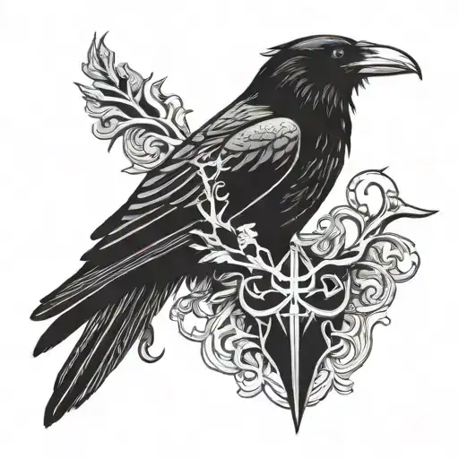 The Raven And The Viking's Head