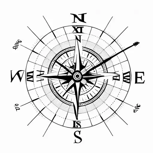 Clock And A Compass And A Heart