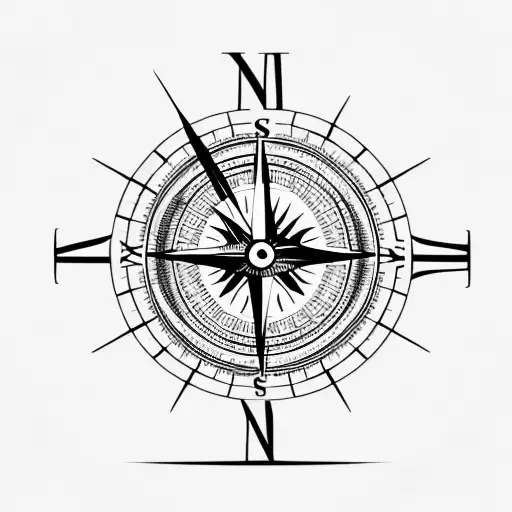 Clock And A Compass And A Heart