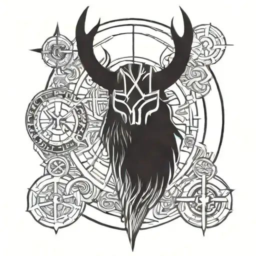 An It Analyst Symbol Merged With Viking Symbols