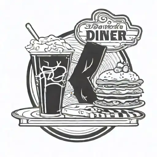 Incorporate The Double R Diner Sign With A Philosophical Symbol Like The Ouroboros