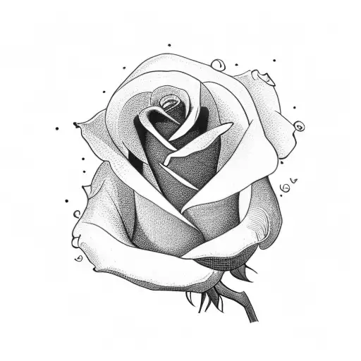 Small Rose With Love Written On Petel