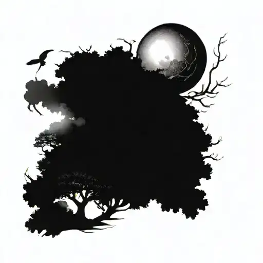 Gaia And Big Dark Tree