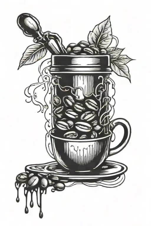 Combine Bdsm Elements With Coffee Beans In A Unique Tattoo Design