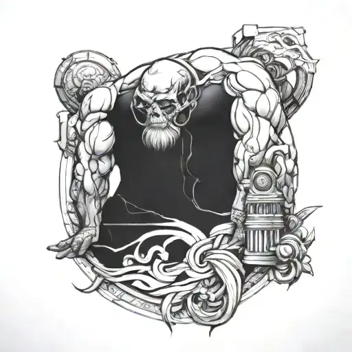 Atlas Cargando El Peso En Sus Hombros