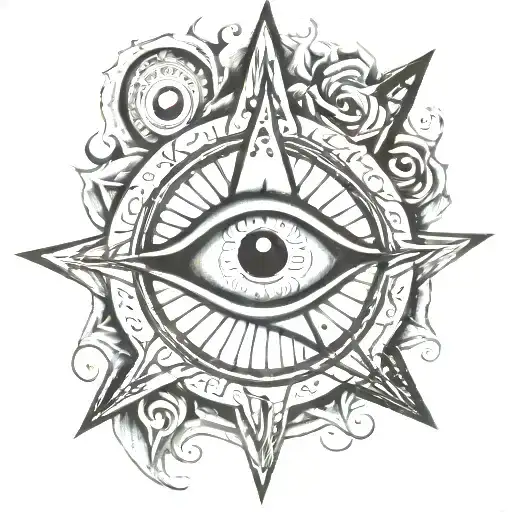 Pentagram Inside Evil Eye