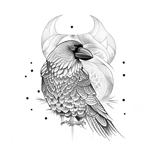 Crow Simmetrical And A Mandala