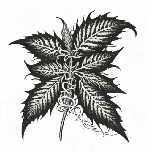 A Cannabis Leaf Morphing Into A Freaky Monster