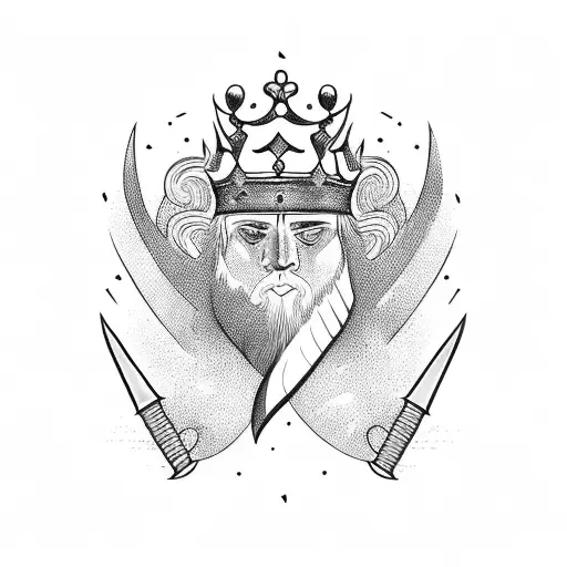 King Card With Sword