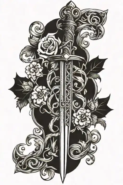 Sword Sorrounded By Vines