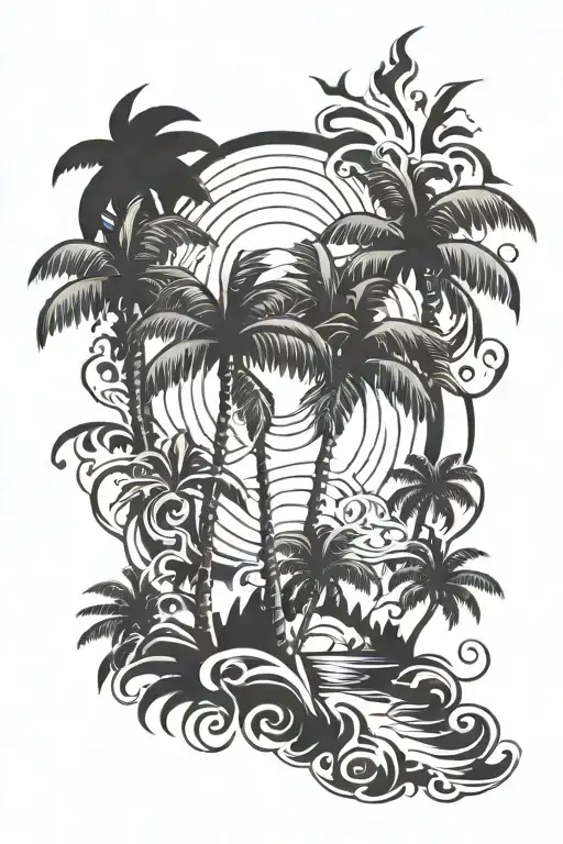 I95 Palm Trees Fire Flames