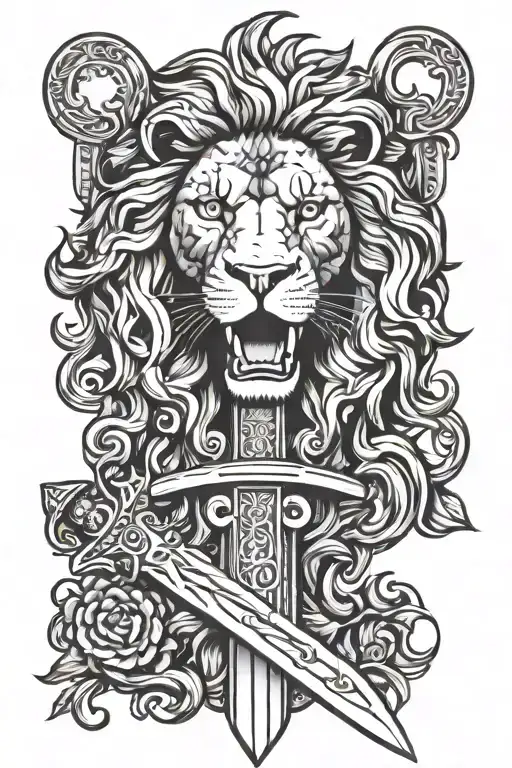 Sword With Lion Face