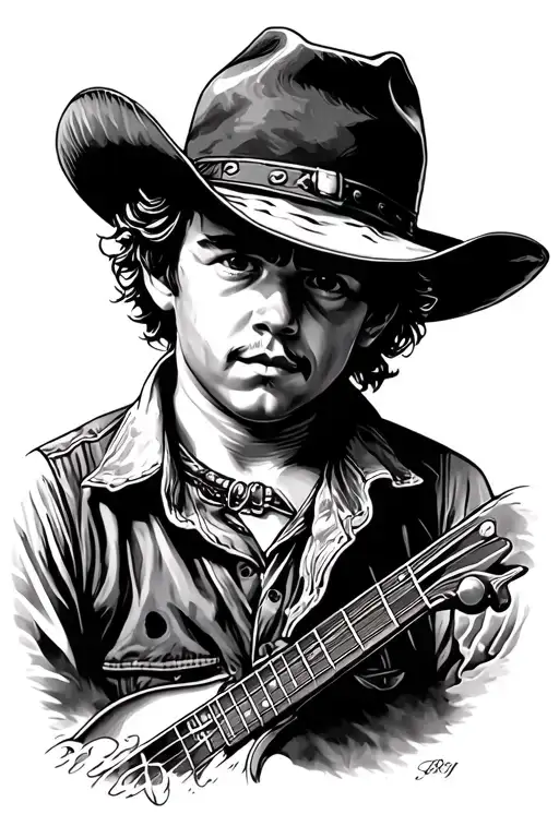 Billy The Kid Cowboy Portrait Style