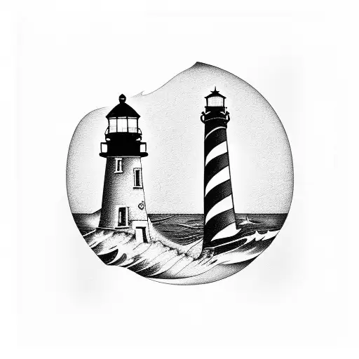 Lighthouse With Boat