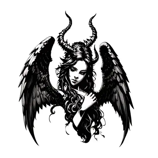 Demon Angel Design Without Gender