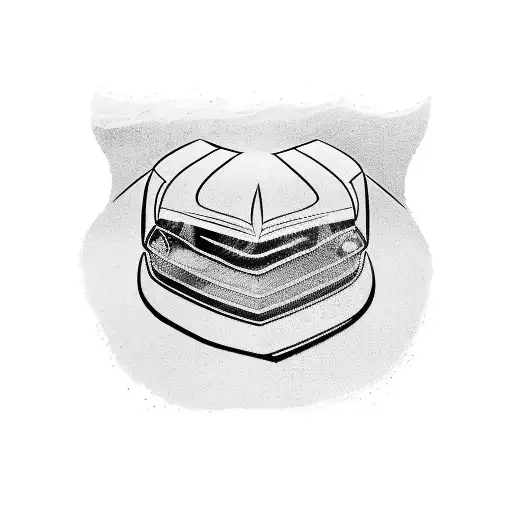 1971 Ford Mustang Convertible With Blue Stripes