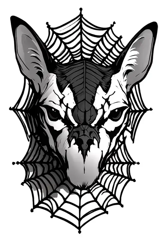 Spiderweb Gothic Style Featuring A Head Of An Animal For Glute Placement