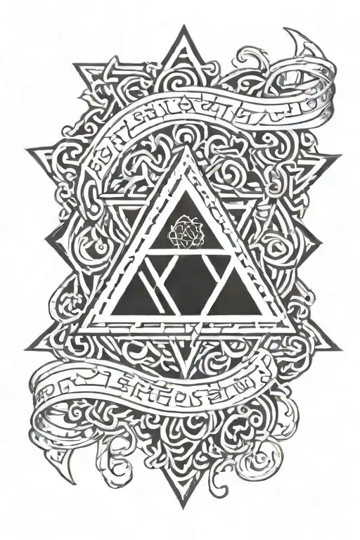 Hebrew Writing With Star Of David Chain Wrapped