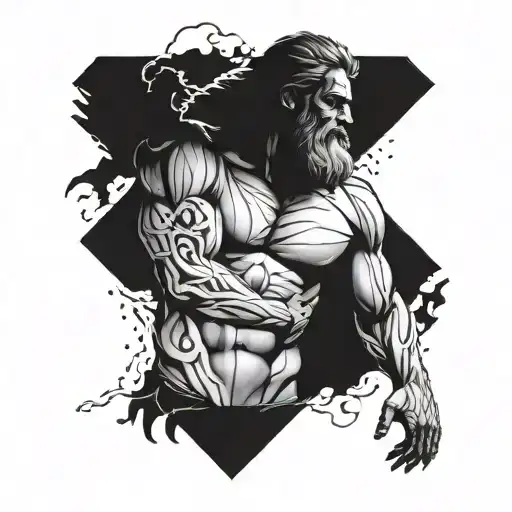Atlas Titan Arm Tattoo Black And White