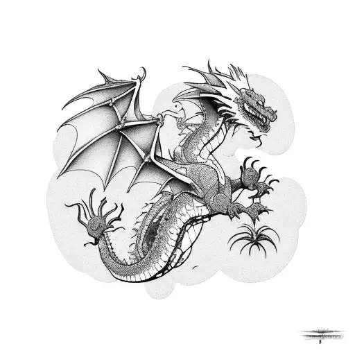 Dragon From Spirited Away On Thigh