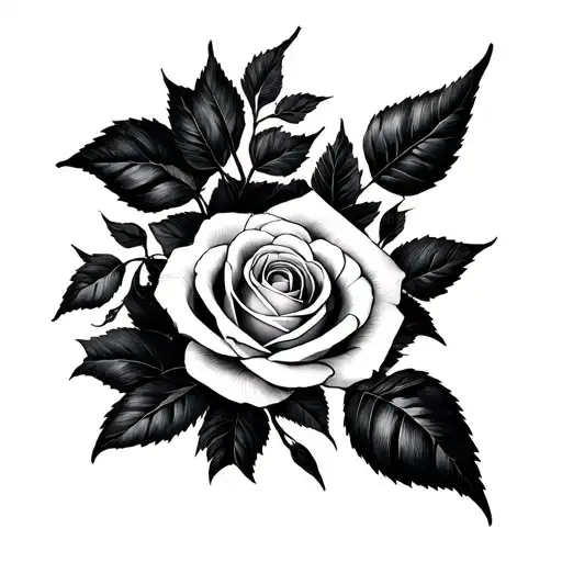 Eangle And Rose Surrounded