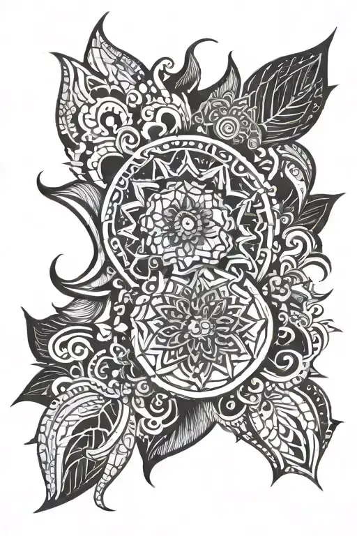 A Psychedelic Mandala Design Inspired By Indian Art And Culture