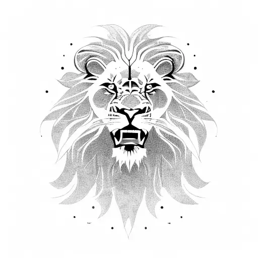 A Fierce Lion In A Battle Stance