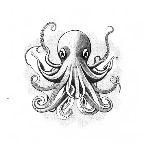 Mean Octopus On Back Shoulder And Pec