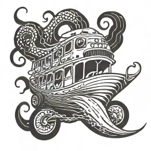 Kraken Driving Race Car