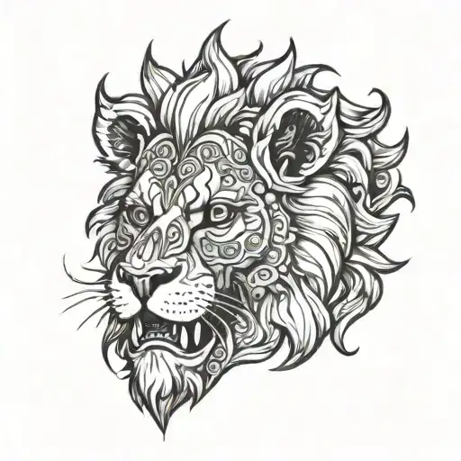 Lion Metal Skull