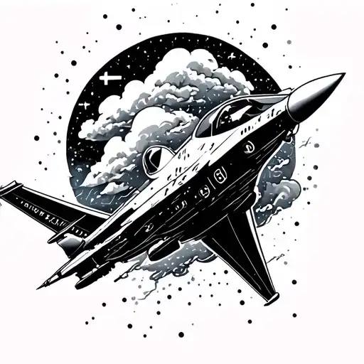 A Jet Flying Through A Data Cloud