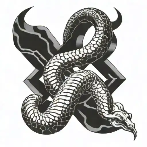 Snake With Ram Horns