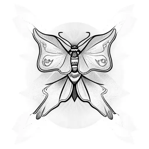 Moth With A Circle And Star