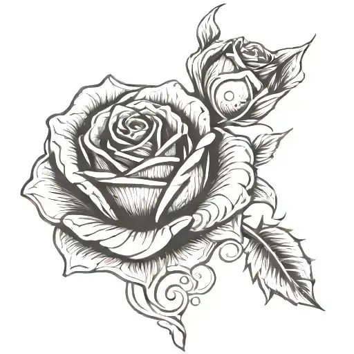 Valerie With A Rose Intertwined